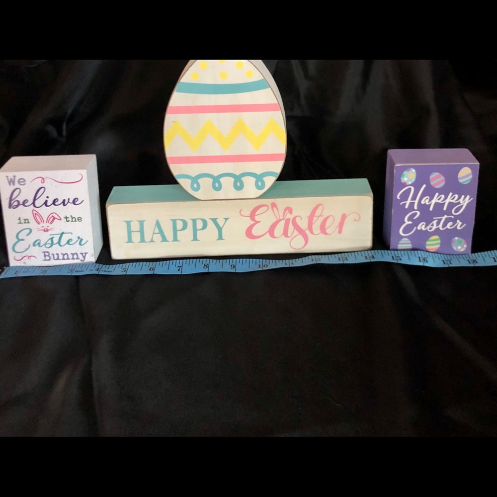 ❌SOLD❌ 4-Pc. Easter/Spring Block Set, NWOT - Picture 12 of 16